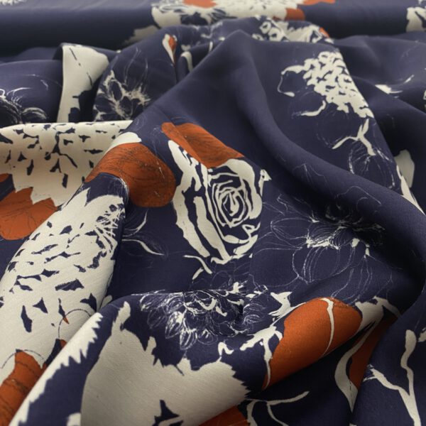 Viscose Blau-Orange – Bild 4