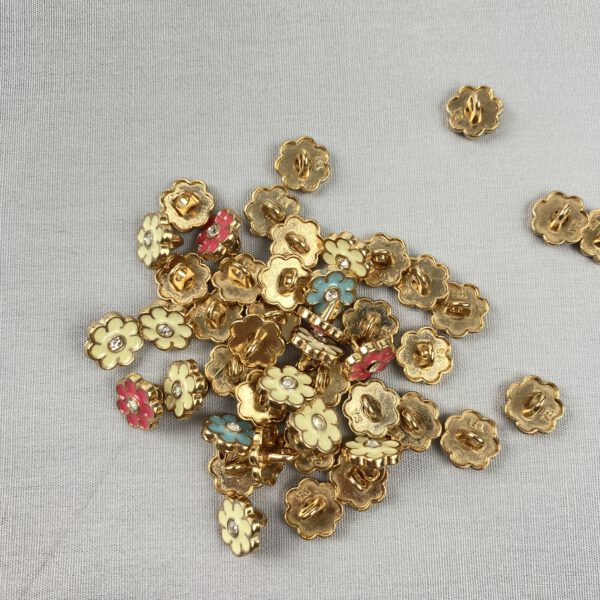 Blümchenknopf Gold – Bild 3