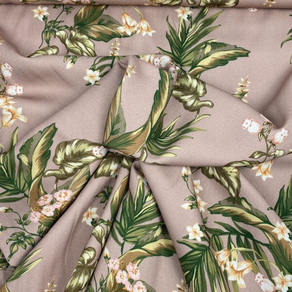 Viscosecrepe Rosenholz Floral – Bild 3