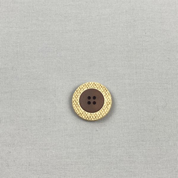 Knopf braun beige Lederoptik – Bild 4