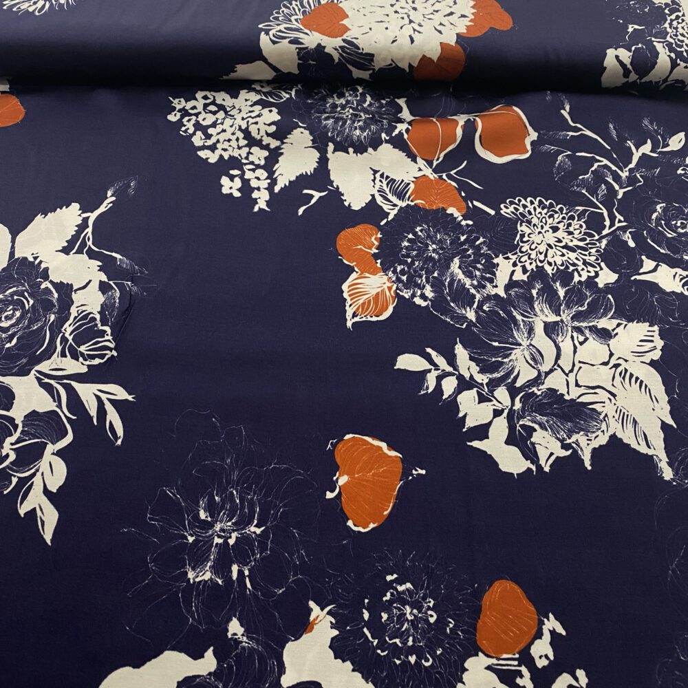 Viscose Blau-Orange