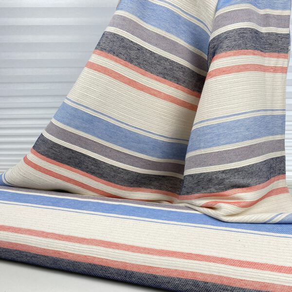 Madras Streifen Jeansblau – Bild 3