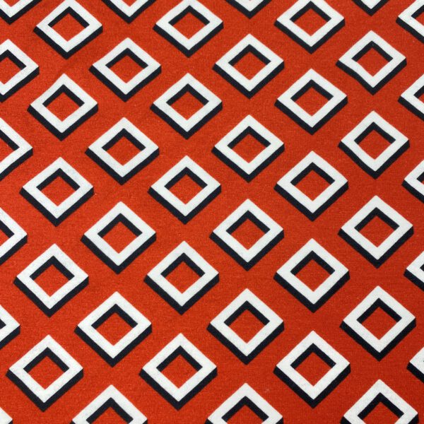 Baumwolljersey 3D Quadrate Orange