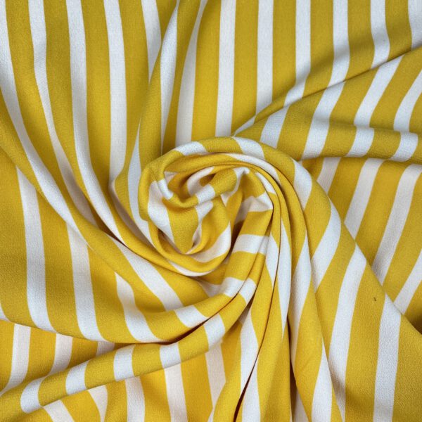 Viscosecrepe Stripes gelb – Bild 4