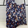 Viscosedruck blau-braun Blumen – Bild 3