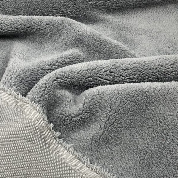 Teddyplüsch grau – Bild 2
