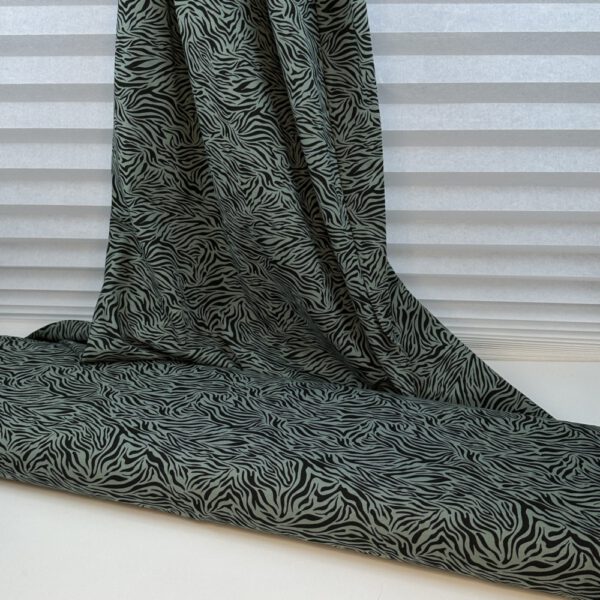 Baumwolljersey Zebra schwarz-grün – Bild 4