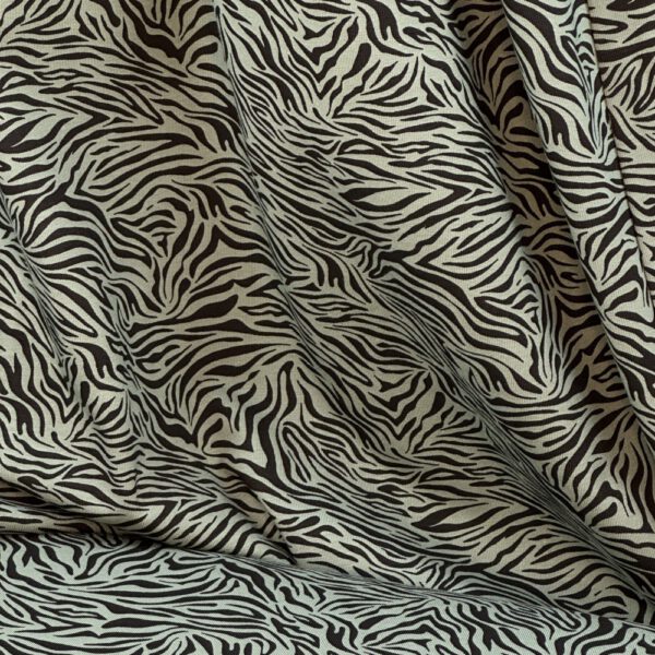 Baumwolljersey Zebra schwarz-grün – Bild 3