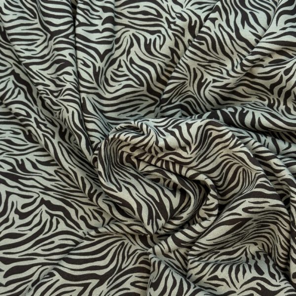 Baumwolljersey Zebra schwarz-grün