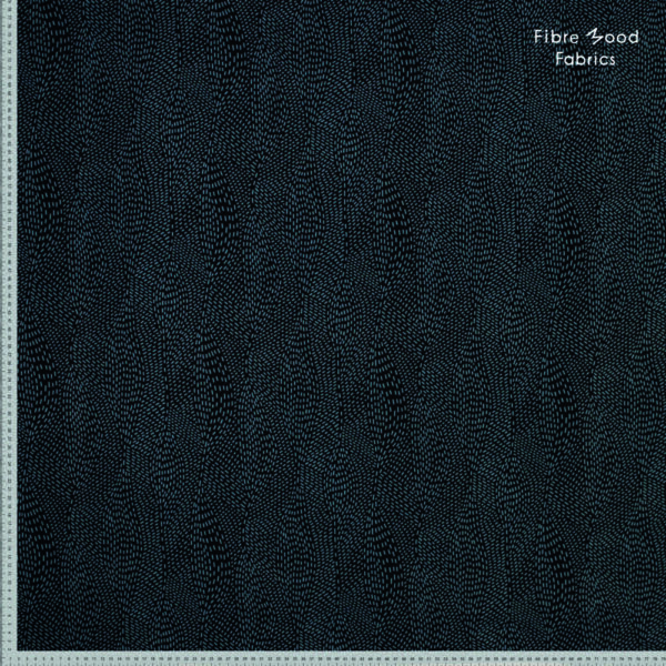 Viscose Tencel Schwarz Blau Lines-Fibre Mood