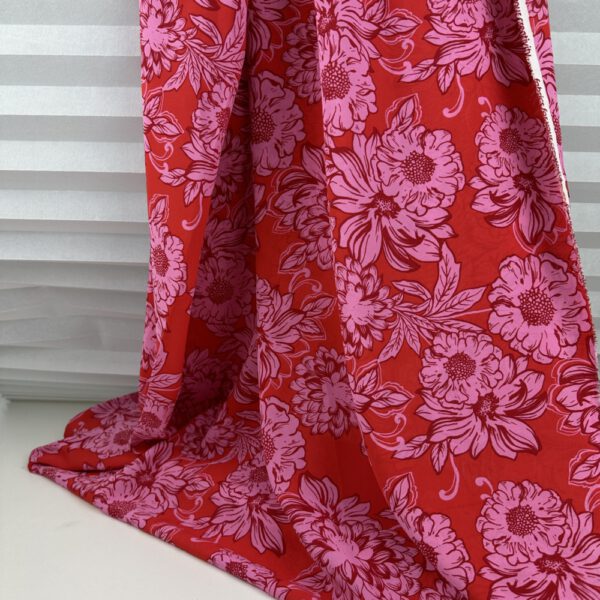 Voile Pink Blumen – Bild 3