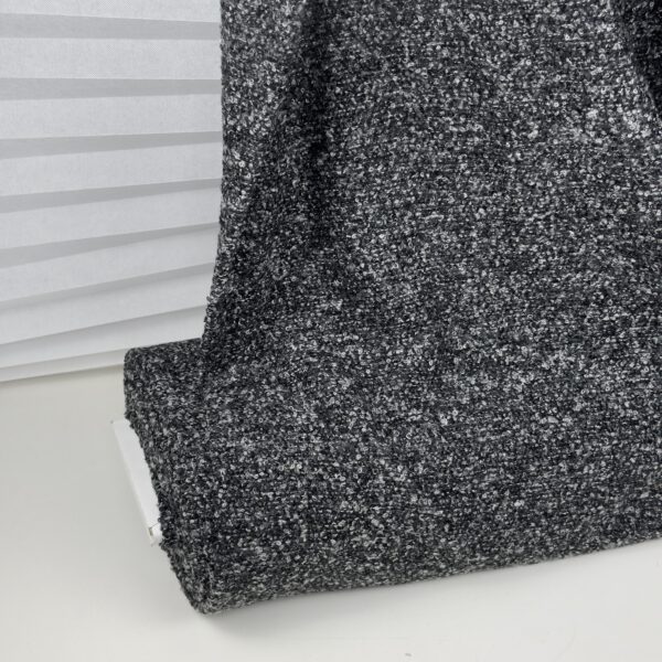Woll Boucle Grau-Schwarz – Bild 3