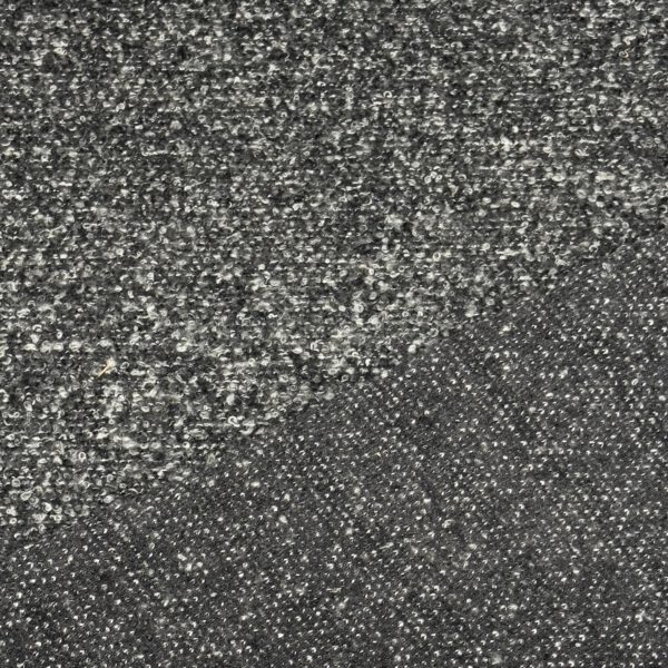 Woll Boucle Grau-Schwarz