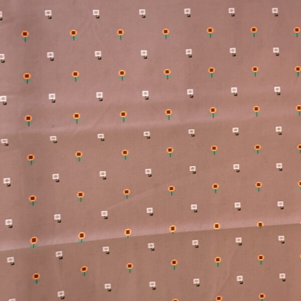 Baumwollstoff Puder Pixel Blumen – Bild 3