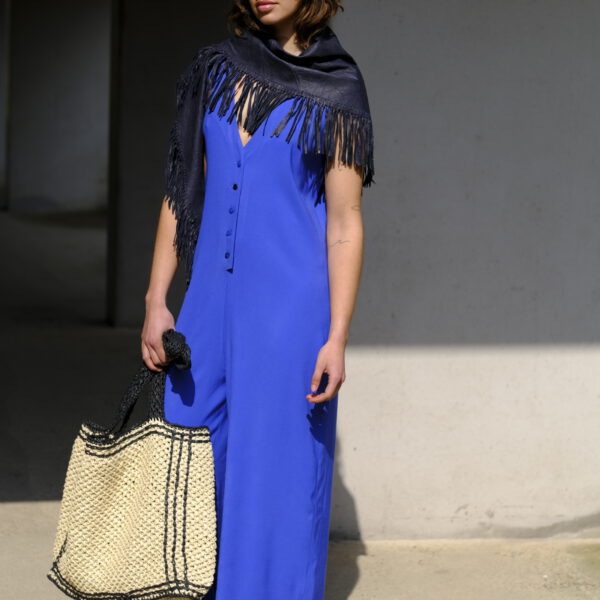 Viscose Satin Royalblau