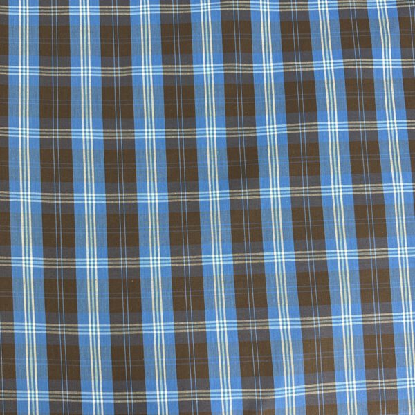 Baumwollkaro Blau-Braun