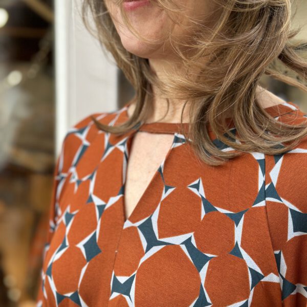 Viscosejerseykleid Geometric – Bild 5