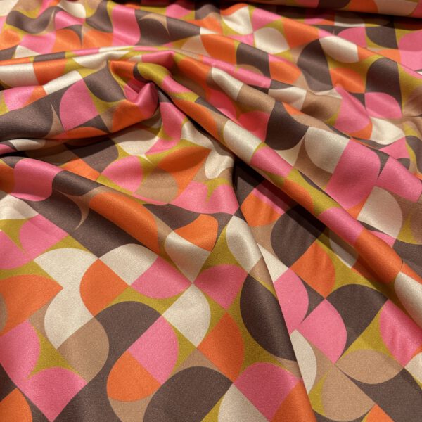 Viscose Silky Satin Geometric – Bild 6