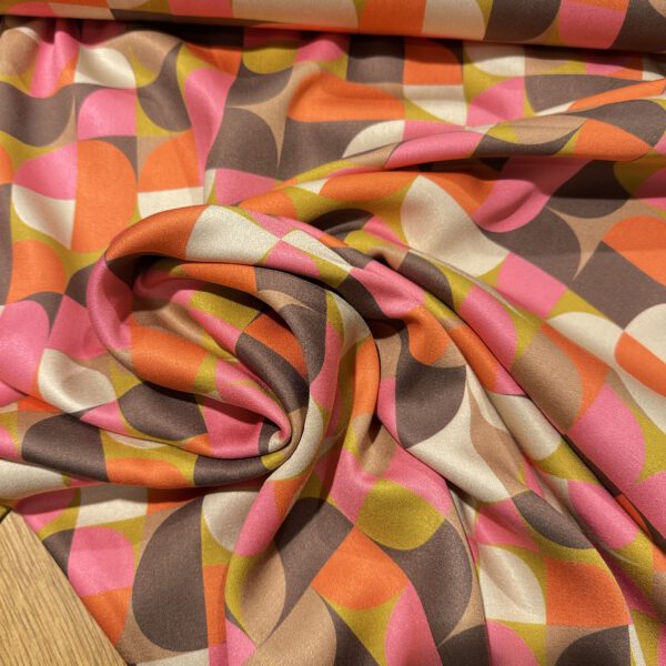 Viscose Silky Satin Geometric – Bild 4