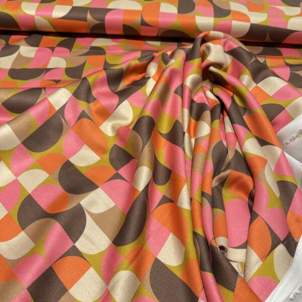Viscose Silky Satin Geometric – Bild 3