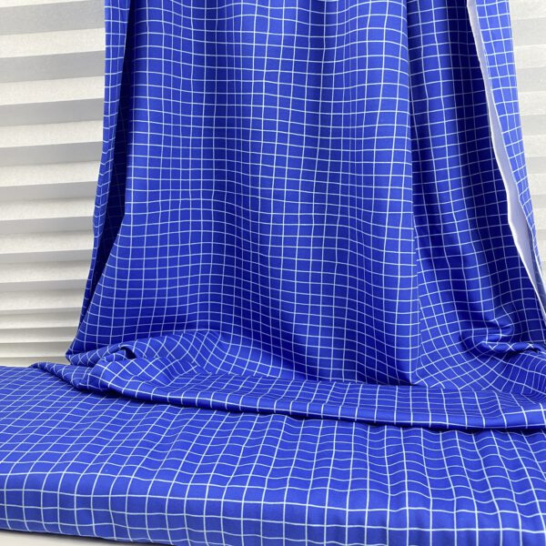 Grid Blue-Organic French Terry – Bild 5
