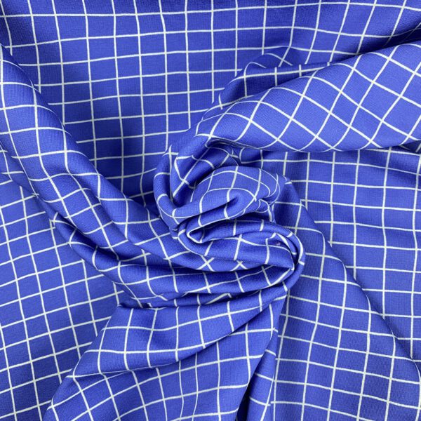 Grid Blue-Organic French Terry – Bild 3