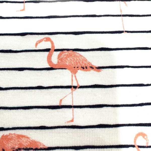 Baumwolljersey Flamingos – Bild 3