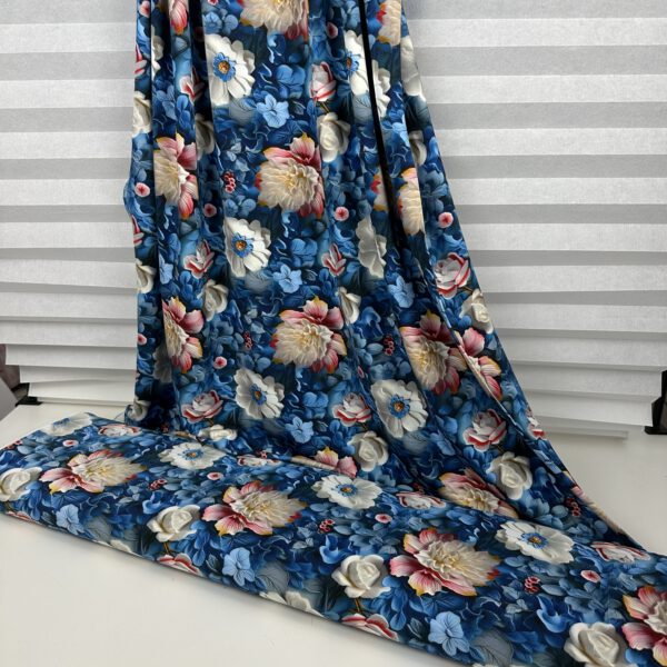 Viscosejersey 3D Flowers