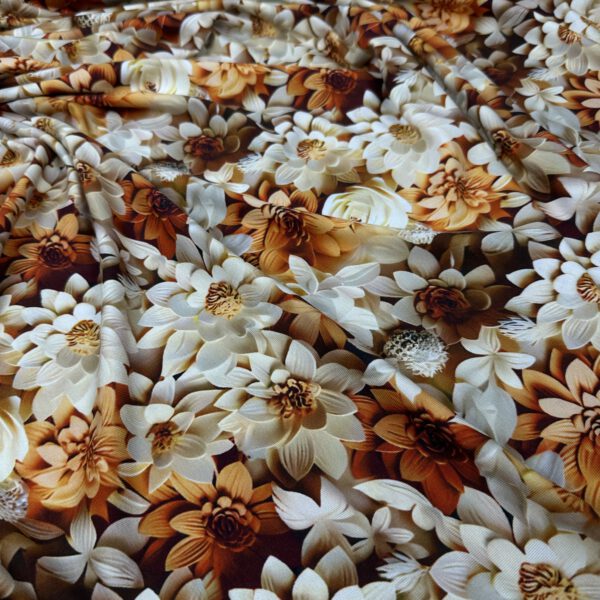 Viscosejersey 3D Flowers yellow – Bild 4