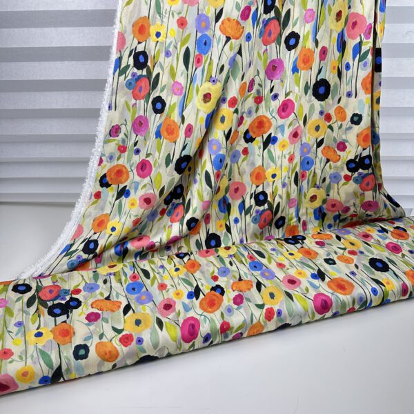 Viscose Lurex Colorful Flowers – Bild 3