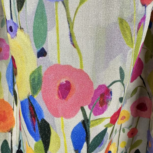 Viscose Lurex Colorful Flowers – Bild 5