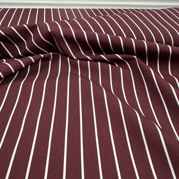 Baumwoll Popeline Burgundy Stripes – Bild 7