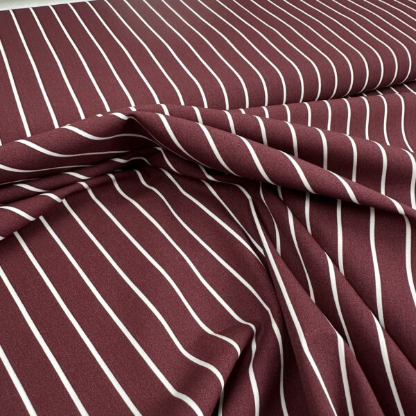 Baumwoll Popeline Burgundy Stripes – Bild 6