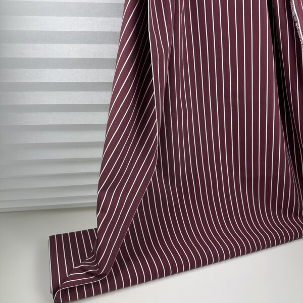 Baumwoll Popeline Burgundy Stripes – Bild 5