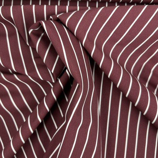 Baumwoll Popeline Burgundy Stripes – Bild 4