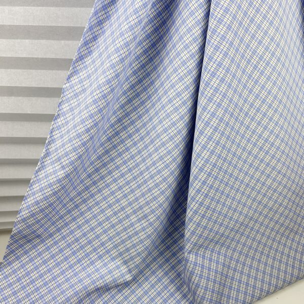Bio Baumwollstoff Karo blau/weiß – GOTS zertifiziert, Hemden- und Blusenstoff – Bild 4