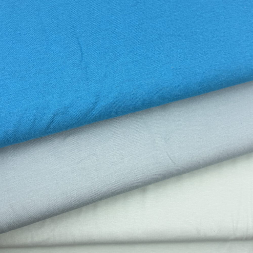 Baumwolljersey Basic Blautöne – Bild 2