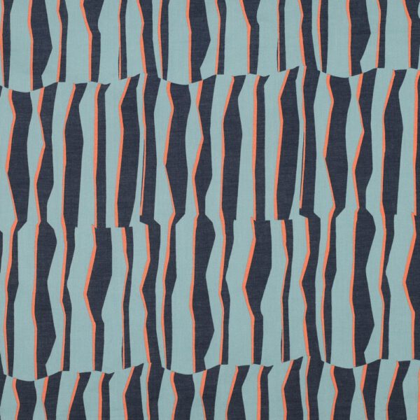 Baumwollvoile Geometrisch Petrol