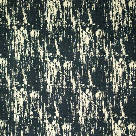 Baumwollstoff schwer – abstraktes Streifenmuster, Dekostoff Anthrazit Natur