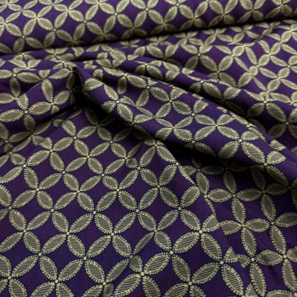 Viscose Violet Geo Circles