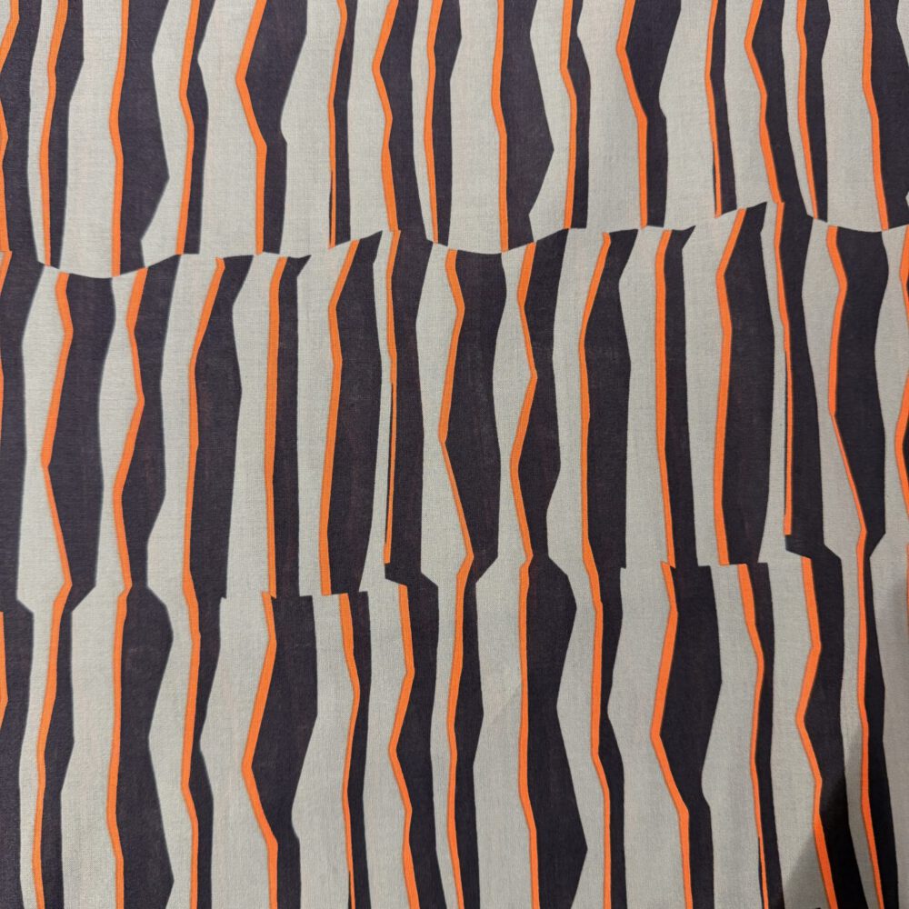 Baumwollvoile Geometrisch Petrol – Bild 2