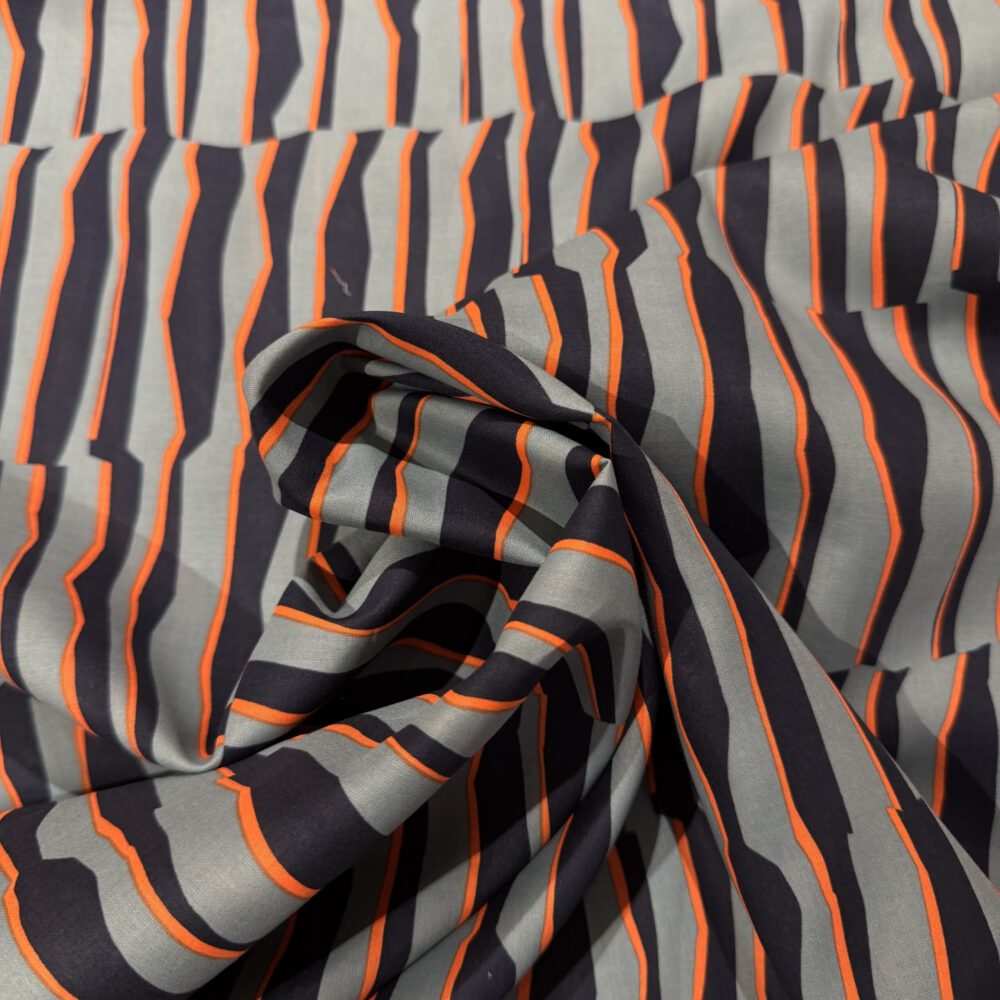 Baumwollvoile Geometrisch Petrol – Bild 4