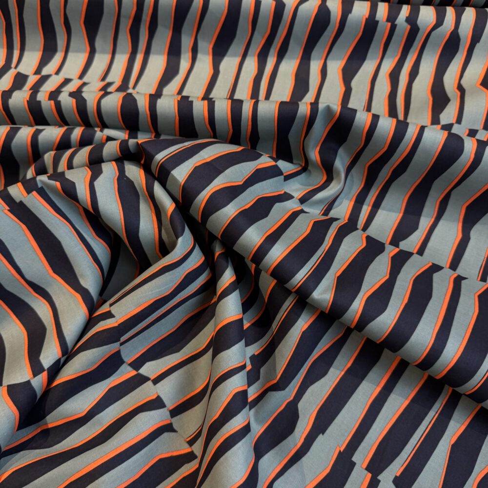 Baumwollvoile Geometrisch Petrol – Bild 7