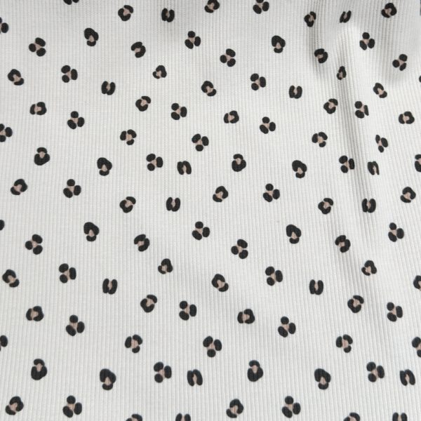 Weicher Rippenjersey mit süßem Mini-Leo-Muster