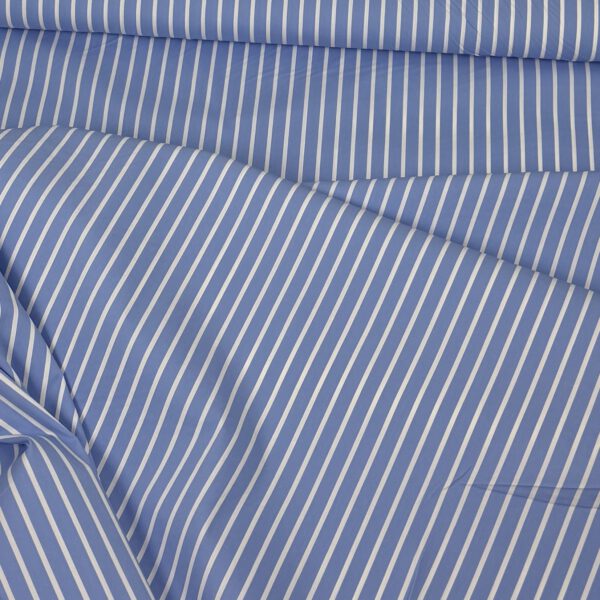 Baumwollstoff Streifen blau/weiß